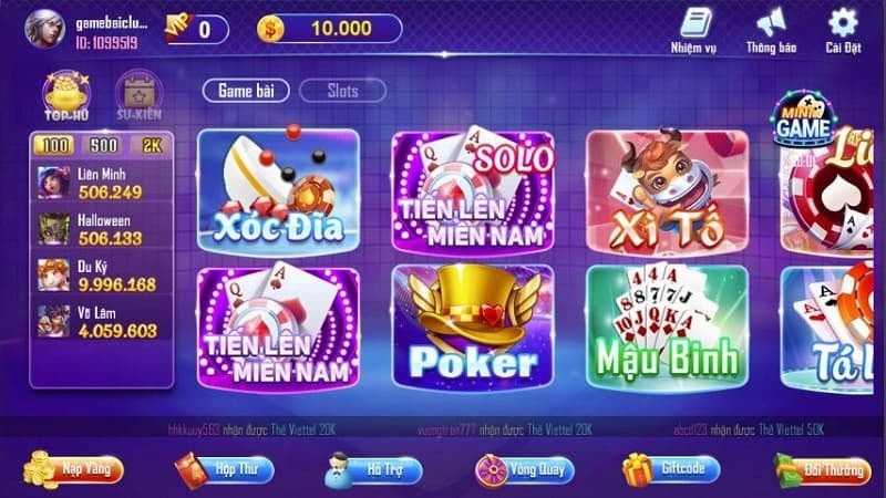 Trò chơi hấp dẫn và đa dạng chỉ có tại RIKVIP